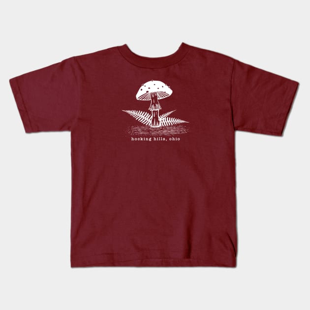 Hocking Hills Mushroom Kids T-Shirt by ilovehockinghills